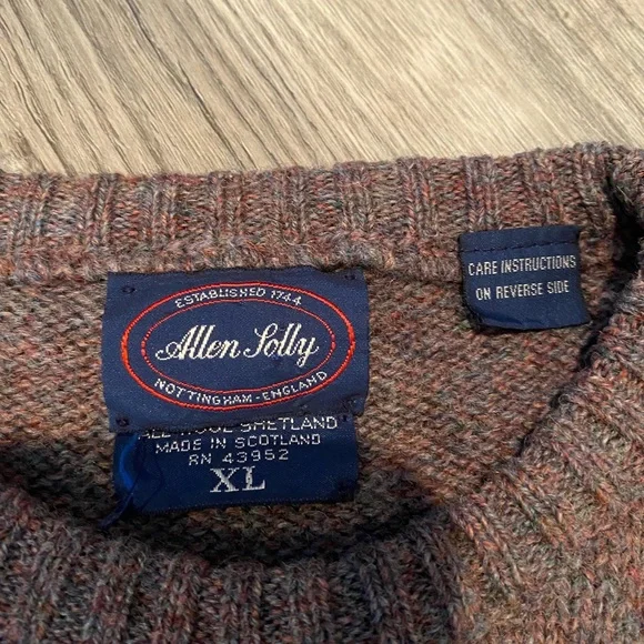 Vintage Allen Solly Sweater Mens Size XL Multicolor Wool Winter - Picture 5 of 5